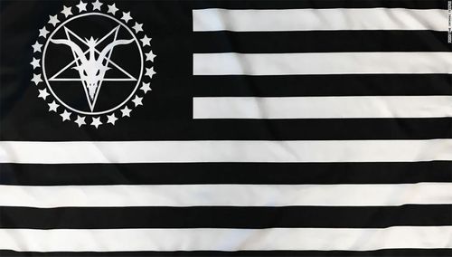 Pictured is one of a number of flags The Satanic Temple sells on its website. The Satanic Temple is requesting that Boston fly one of its flags following a Supreme Court ruling this week.
