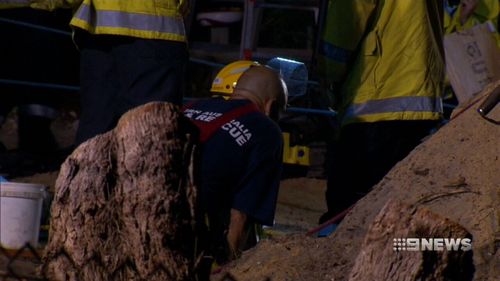 Riley Stiles fell into a four metre deep trench. (9NEWS)