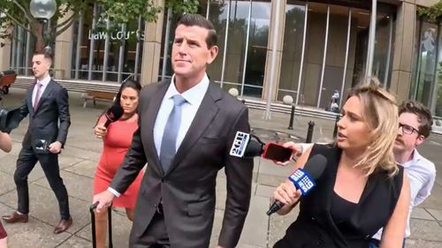 Ben Roberts-Smith outside court yesterday.