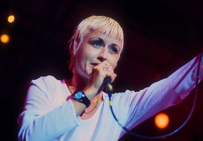Dolores O'Riordan of the Cranberries performs at Central New York on August 11, 1994. 