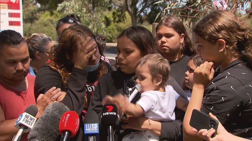 Diane Miller's family after she was killed in a melee at a Perth shopping centre carpark.