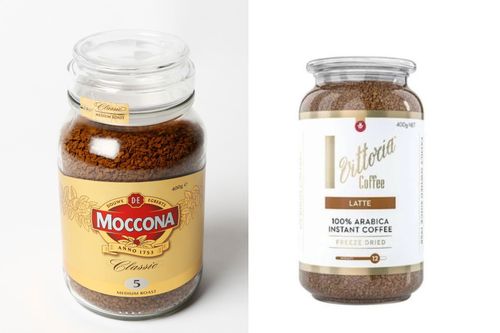 Vittoria vs Moccona freeze dried coffee pots