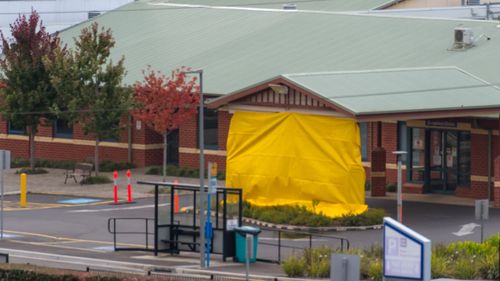 The North West Regional Hospital is seen closed in Burnie, Tasmania, Tuesday, April 14, 2020.