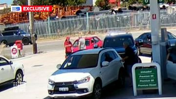 A knife was allegedly pulled out during a confrontation at a petrol station in the Perth suburb of Kwinana.
