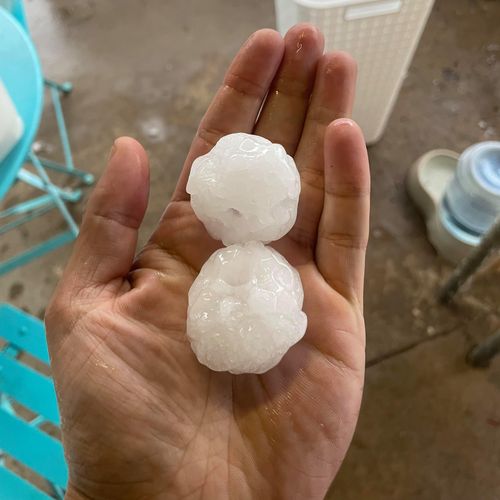 Golf-ball size hail stones have fallen in some parts of NSW.