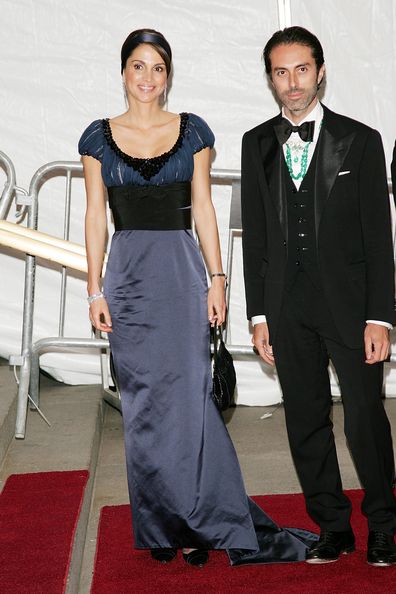 NEW YORK - MAY 7: Queen Rania of Jordan and an unidentified guest arrive at the Metropolitan Museum of Art's Costume Institute Gala on May 7, 2007 in New York City. (Photo by Evan Agostini/Getty Images)