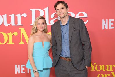 Reese Witherspoon and Ashton Kutcher attend Netflix's "Your Place or Mine" world premiere at Regency Village Theater on February 02, 2023 in Los Angeles, California. 