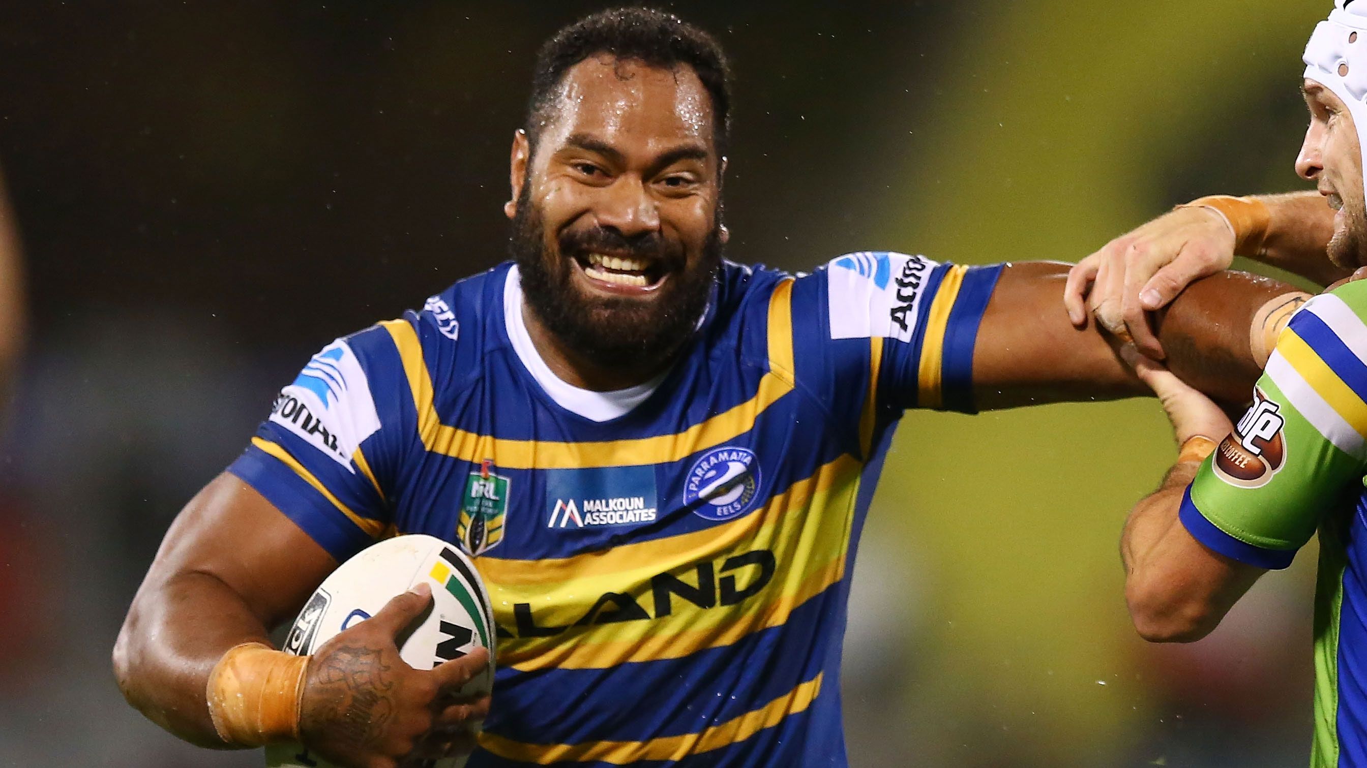 Tony Williams during his sole season as an Eels player in 2018.