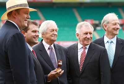 He lost long-time colleague Tony Greig (far left) to cancer in 2012.