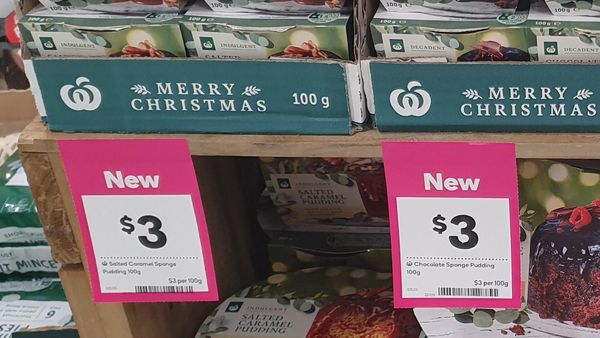 Woolworths Christmas puddings go on sale in August.