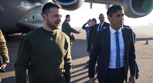 Ukrainian President Volodymyr Zelenskyy has touched down in Britain as he makes a surprise visit at a time when Kyiv is urging the West to send more weapons and military support to counter Russian advances.