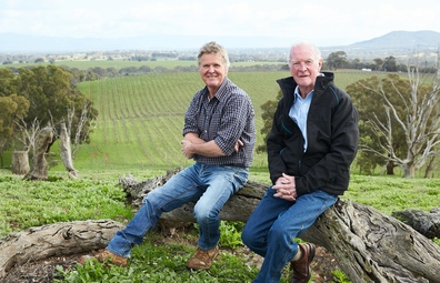 Ben Thomson of Best's Wines pictured with James Halliday