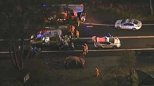 A 19-year-old L-plate driver was killed in a crash in Glenorie, in Sydney's north-west, last night. Picture: 9NEWS.