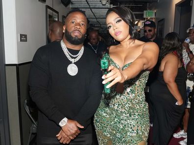 LOS ANGELES, CALIFORNIA - JUNE 30: (L-R) Yo Gotti and Angela Simmons attend the 2024 BET Awards at Peacock Theater on June 30, 2024 in Los Angeles, California.  (Photo by Bennett Raglin/Getty Images for BET)