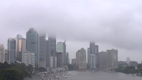 Brisbane recorded 8mm of rain, but more has been forecast. (9NEWS)