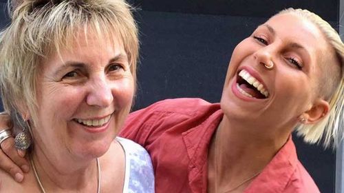 Sylvia Freedman, pictured with her mother Lesley, was caught up in NSW's severe storms while holidaying on the central coast. (Supplied)