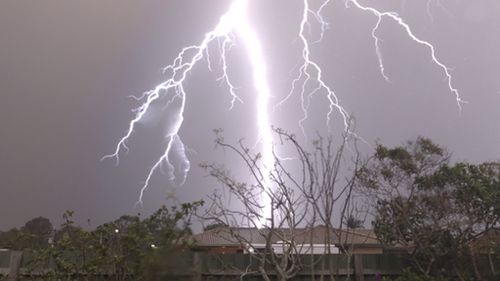 Lightning strikes in Bellmere. (Image: Brian Houghton)