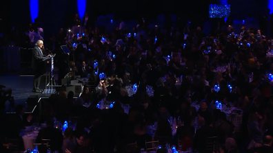 Robert De Niro at the Gotham Awards, introducing the Icon & Creator Tribute to Martin Scorsese's Killers of the Flower Moon