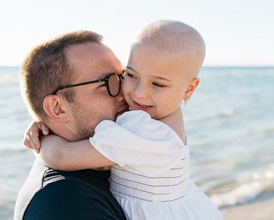 Isla leukaemia mother with father Josh