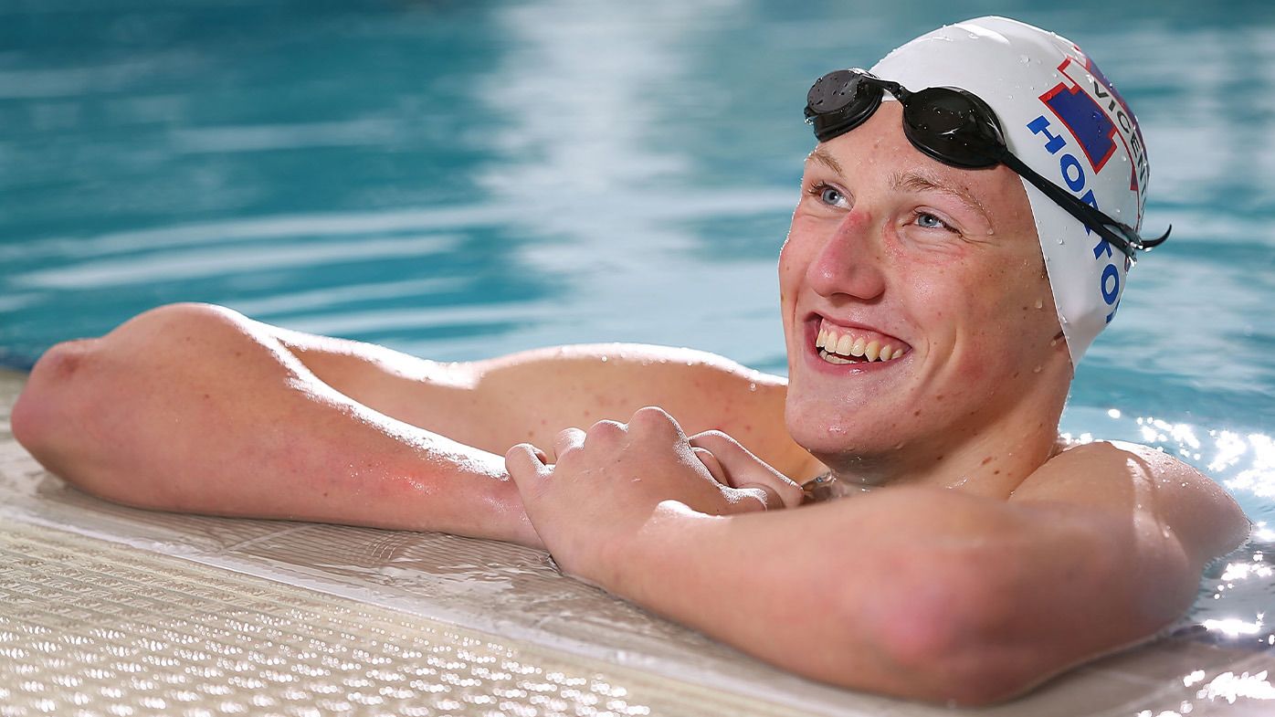 A 16-year-old Mack Horton pictured in February 2013, the year he won five gold medals and shattered five meet records at the World Junior Swimming Championships.