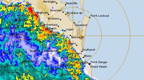 A slow moving storm band swept through southeast Queensland. (BoM)