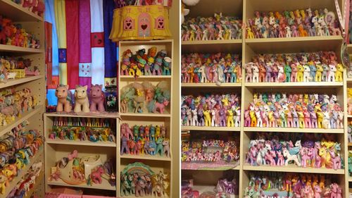 Ms Moore says some friends who have visited the 'pony room' said it felt like 1000 eyes were staring at them.