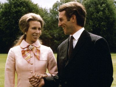 Princess Anne and Captain Mark Phillips' engagement photo.