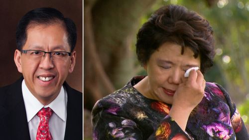 Curtis Cheng and his widow Selina Cheng. (9NEWS)