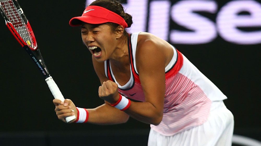 Unheralded Zhang beats second seed Halep