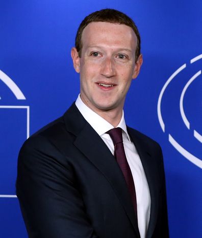 Facebook co-founder, Chairman and CEO Mark Zuckerberg meets with President of the European Parliament, Antonio Tajani (not seen) in Brussels, Belgium on May 22, 2018. 
