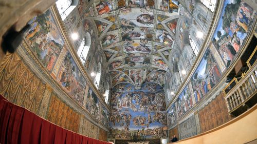 The Sistine Chapel will soon be illuminated by LED lighting. (Getty)