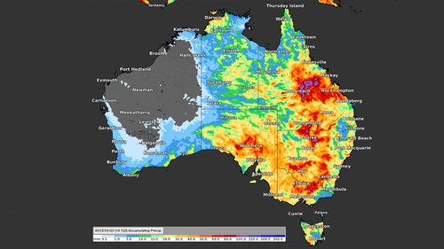 Flood-hit areas are bracing for more rain as a low pressure system builds inland.