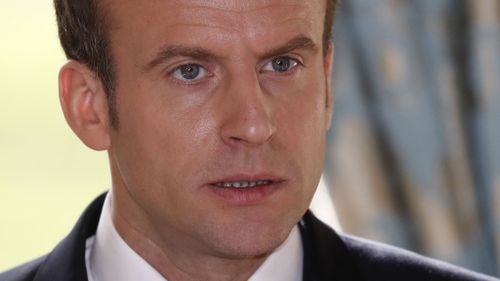 Emmanuel Macron will arrive in Sydney early this evening for bilateral talks with Malcolm Turnbull. (AP)