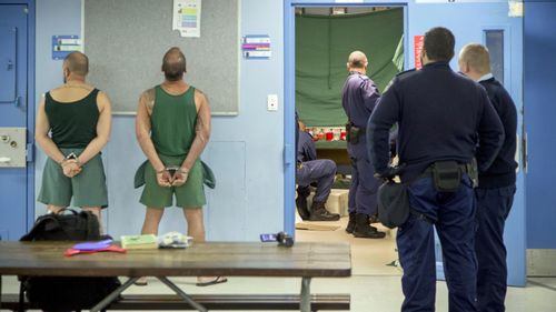 A supplied image obtained Tuesday, July 18, 2017 of raids taken place at the Parklea Correctional Centre.