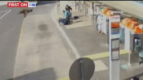 Paul Ross was caught bashing a helpless victim on CCTV. (9NEWS)