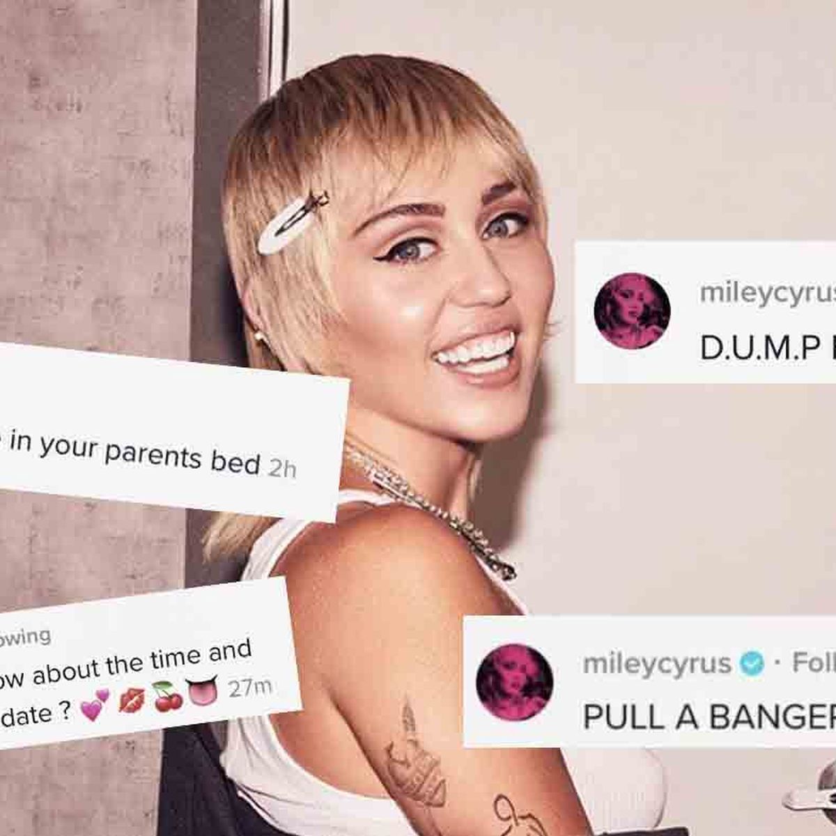 Miley Cyrus Tiktok Challenge Sees Her Making Fans Life Decisions 9celebrity Miley Cyrus Tiktok Challenge Sees Her Making Fans Life Decisions 9celebrity