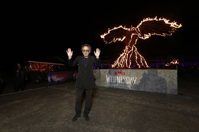 SYDNEY, AUSTRALIA - AUGUST 16: Tim Burton attends the "Wednesday" S2, Part 2 'Wednesday Island Fan Event' on Cockatoo Island on August 16, 2025 in Sydney, Australia. (Photo by Hanna Lassen/Getty Images for Netflix)