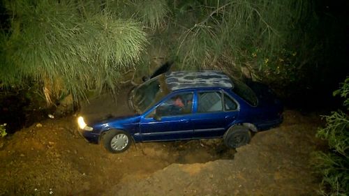 The pursuit came to a crashing end on Victoria Street, Werrington County. (9NEWS)