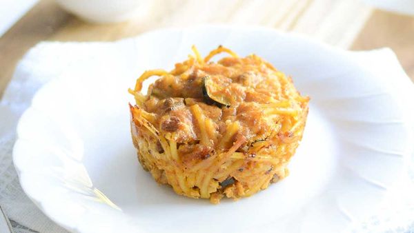 Spaghetti Bolognese leftover muffins recipe