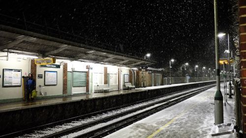 There are fears the severe weather conditions could affect Tube and train services throughout the country. (AFP)