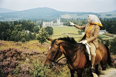 Queen Elizabeth horse riding at Balmoral Castle with Sophie Wessex and Prince Andrew