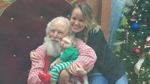 US toddler with rare brain malformation meets Santa