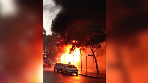 The Pyrmont fire is believed to have started after a lightning strike. (Piermarq Art, Twitter)