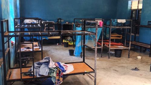 This photo released by the Christian Association of Nigeria shows the dormitories of St. Mary's Catholic Primary and Secondary School after gunmen abducted children and staff in Papiri community in Nigeria, Friday, Nov. 21, 2025. (Christian Association of Nigeria via AP)