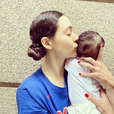 Emmy Rossum shares first photo with her baby daughter.