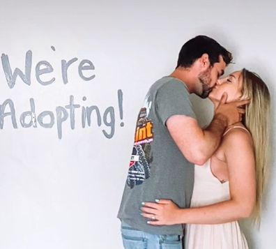 Couple adoption announcement on FB. 