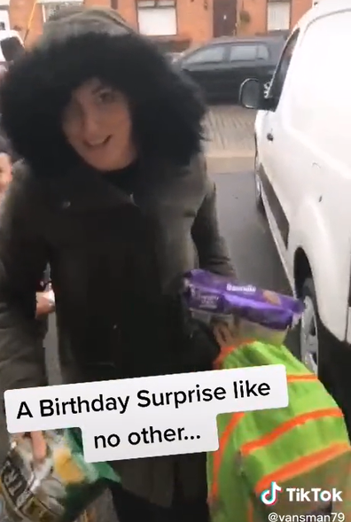 Wife arrives home to surprise birthday gift from husband