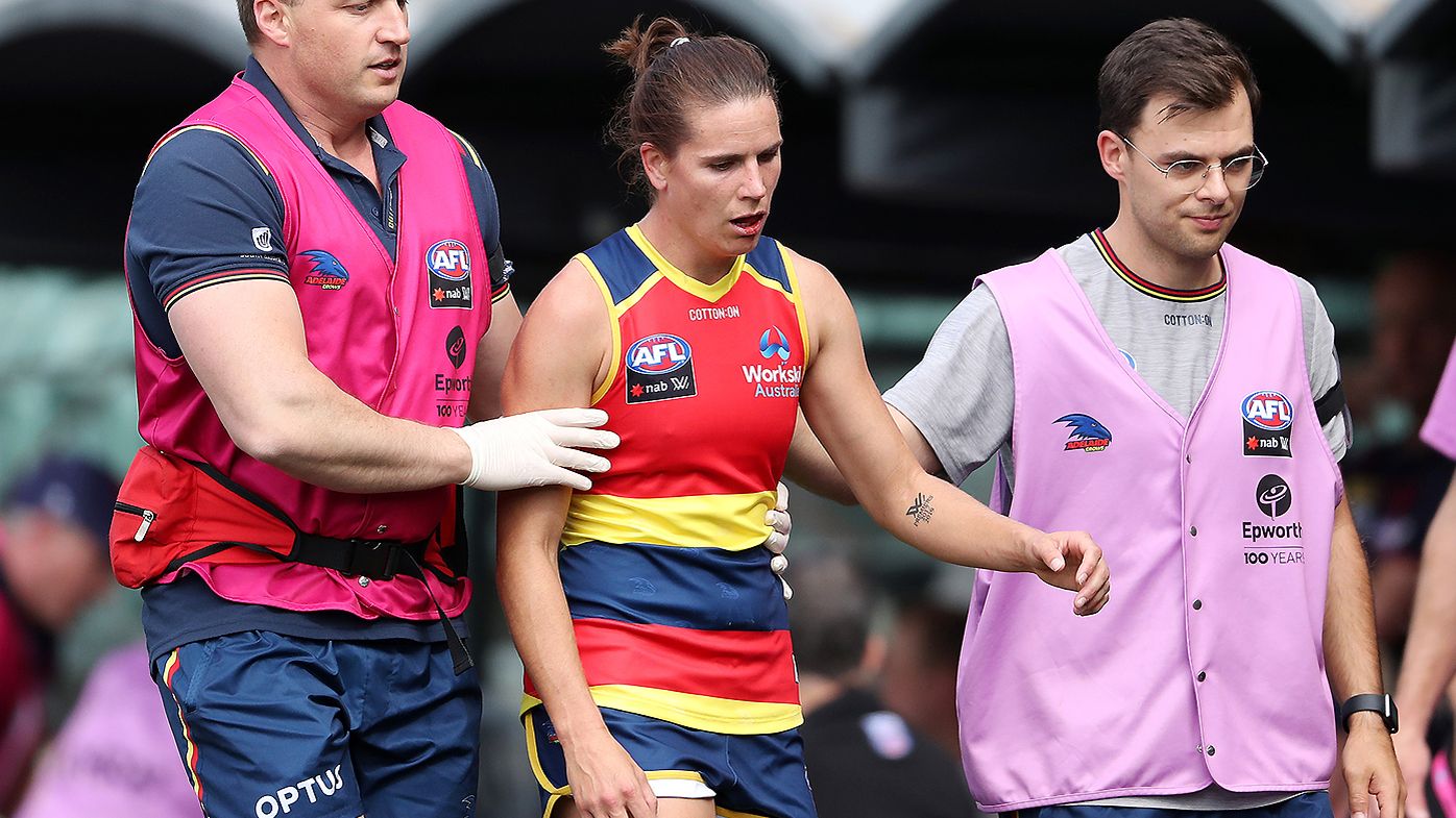 'Disappointed' Adelaide Crows captain fires up after concussion rules her out of semi final