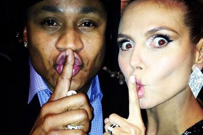 @heidiklum: Shhhh! @peopleschoice is about to start so we have to be quiet. @llcoolj