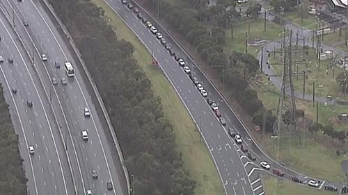 Long traffic queues out of Sydney and Melbourne